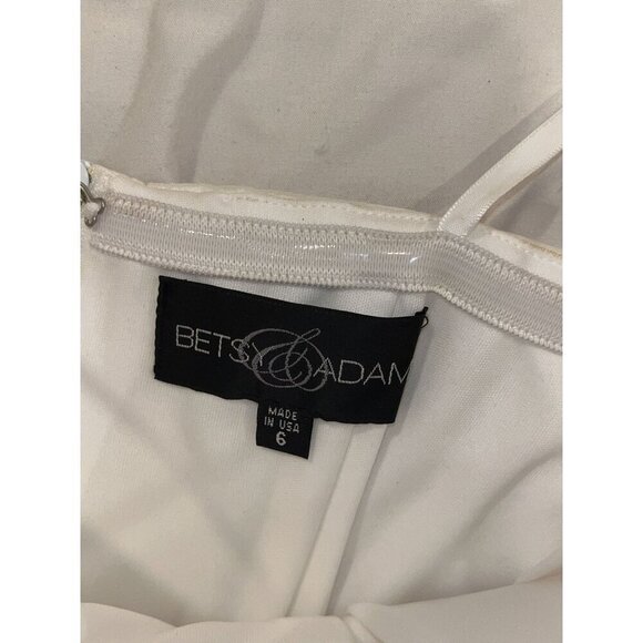 Betsy & Adam Black/White Side Zipper Pleated Bodice Y2idi Dress Women's Size 6 - Picture 7 of 10